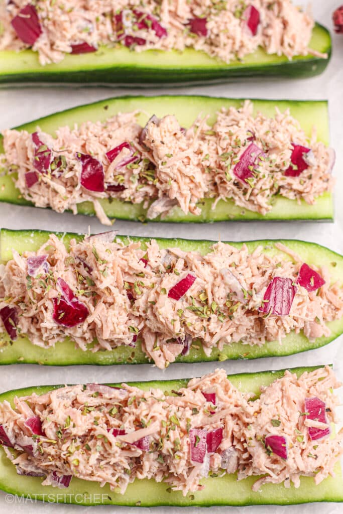 Tuna Cucumber Boats