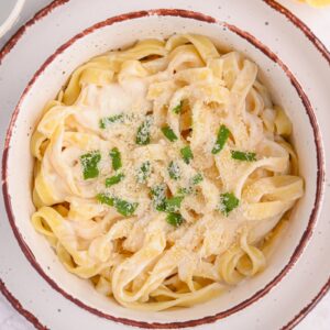 Cottage cheese Alfredo Pasta