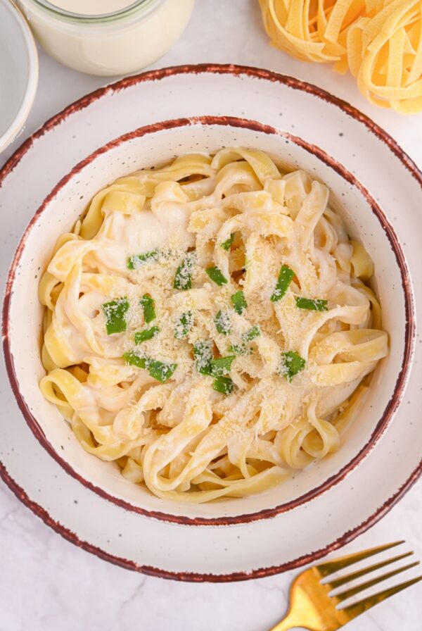 Cottage cheese Alfredo Pasta