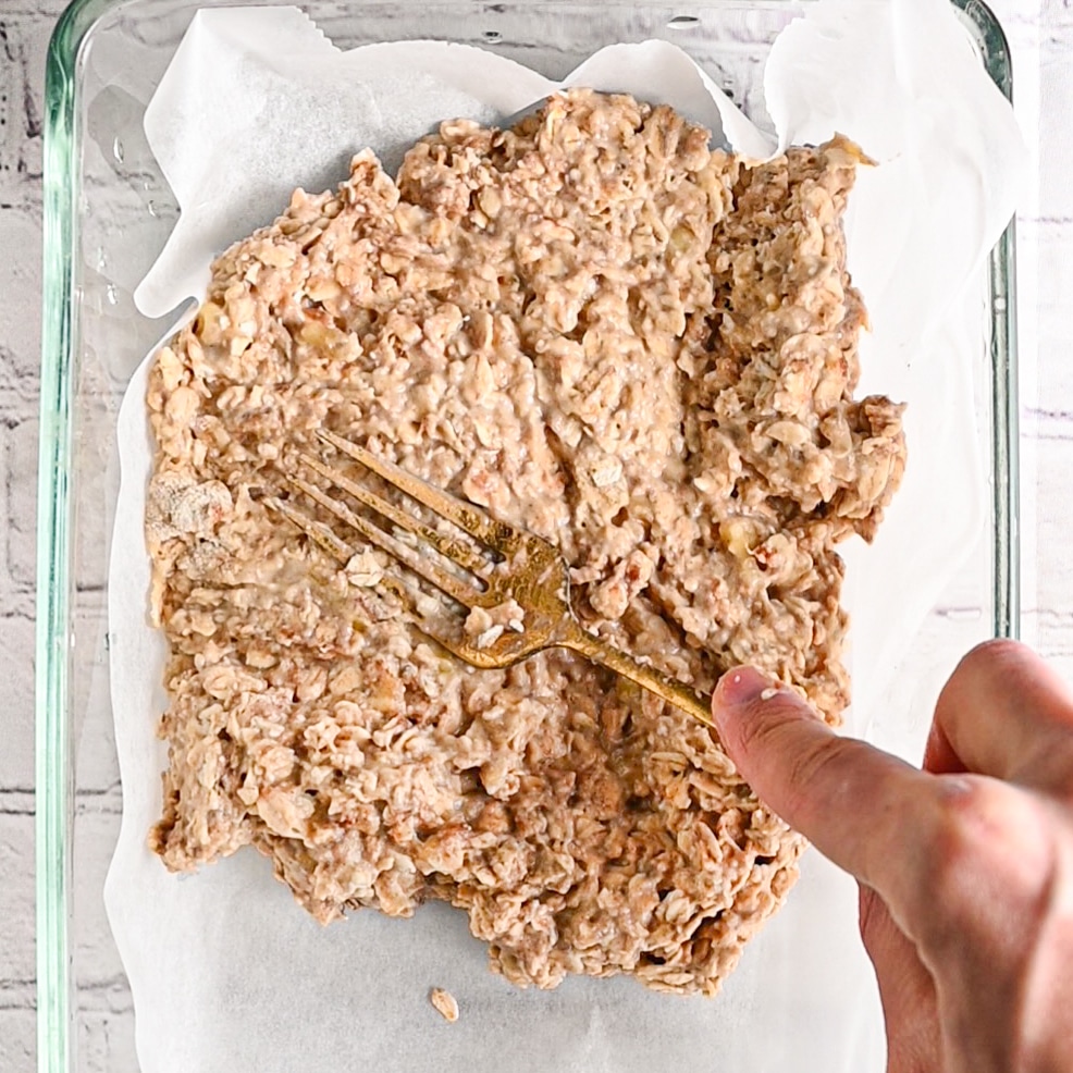 Spread dough into baking pan