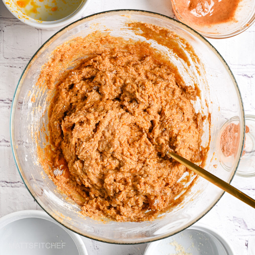 Stir pumpkin batter