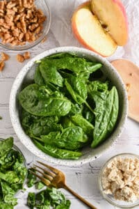 Add spinach to the bowl