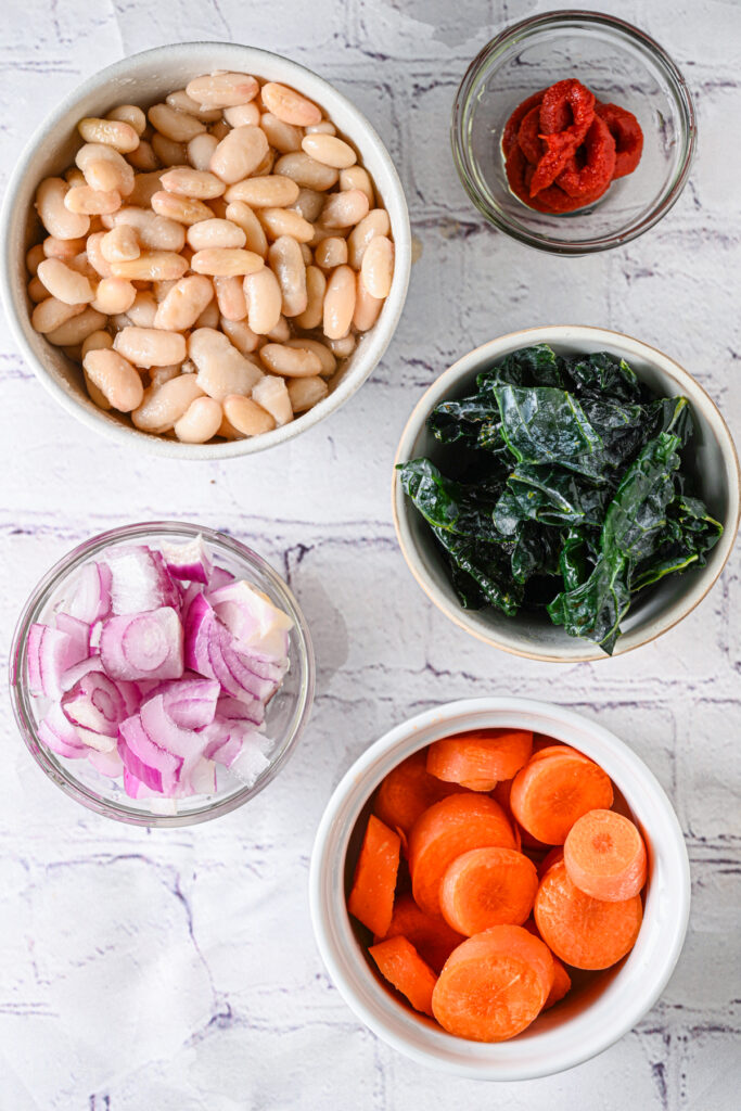 Ingredients for white bean soup