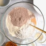 Adding dry ingredients to wet mixture
