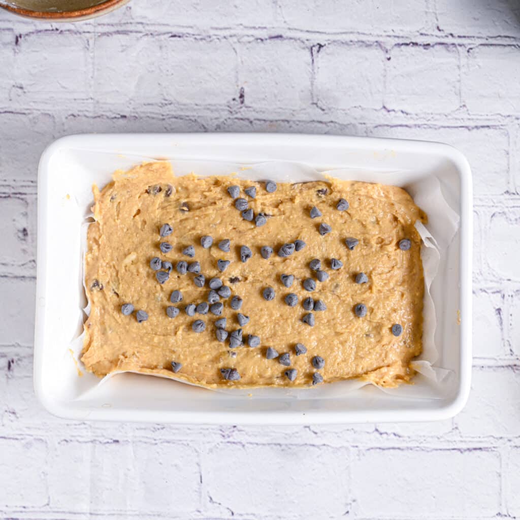 Batter in baking pan