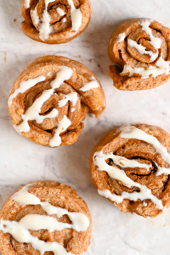 Protein Cinnamon Rolls from Top