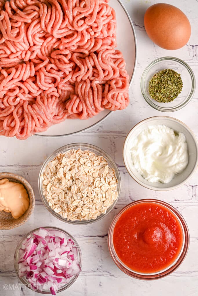 Ingredients for turkey meatloaf