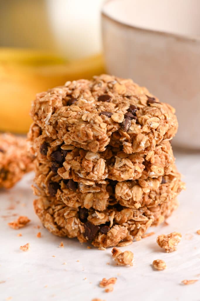 3 Ingredient Oatmeal Cookies with Bananas