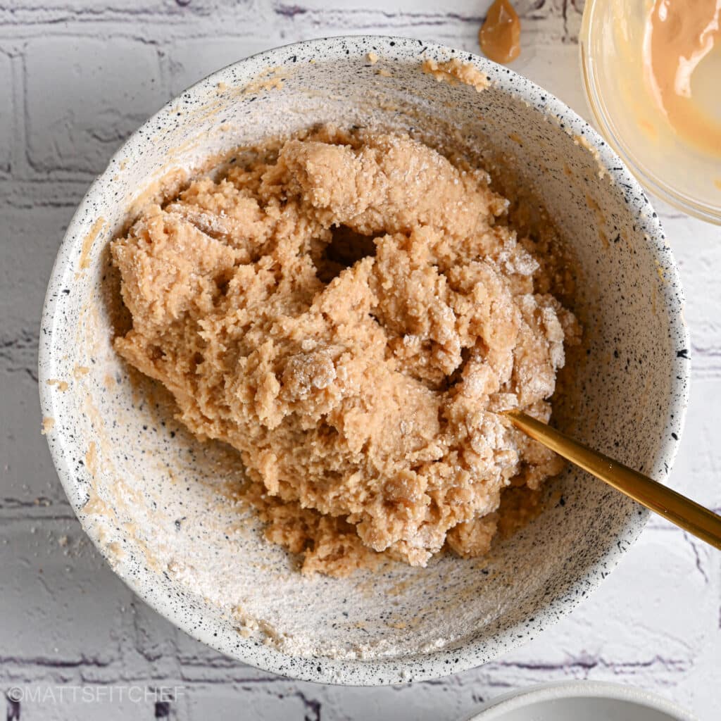 Protein dough after mixing