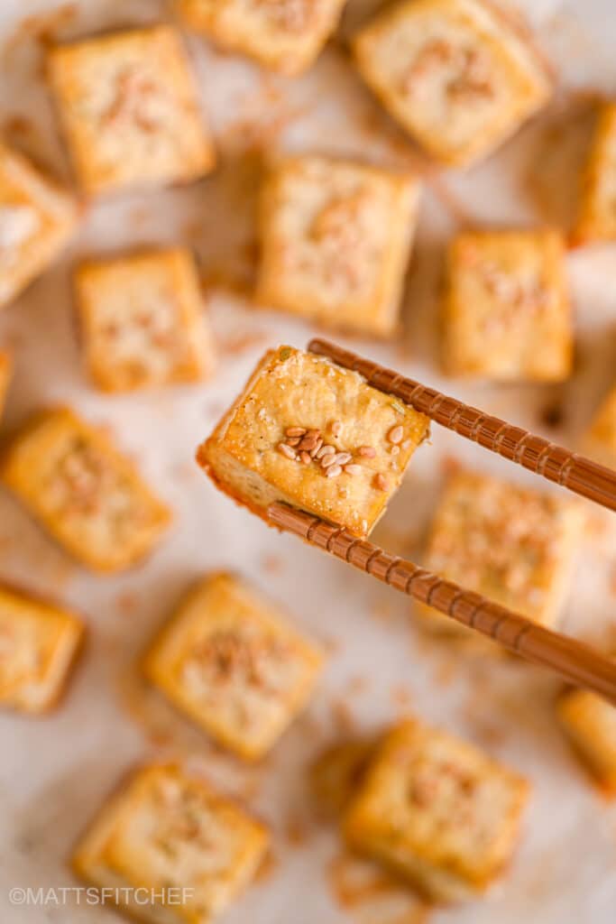 Crispy baked tofu