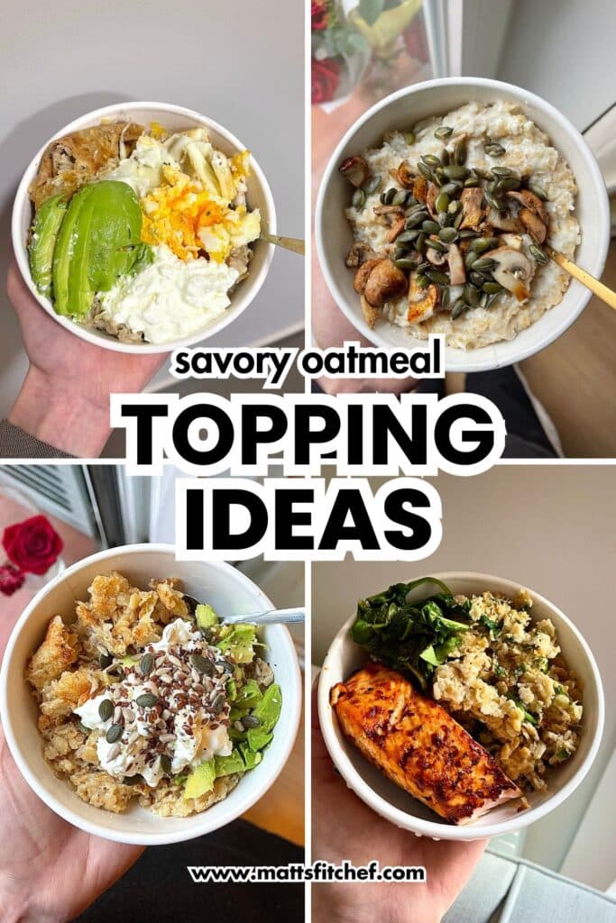 4 topping ideas for savory oatmeal recipe