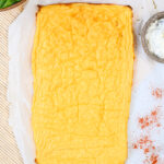 Freshly baked cottage cheese flatbread for healthy sandwiches