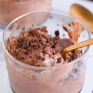 Homemade low calorie protein ice cream with rich and creamy texture.