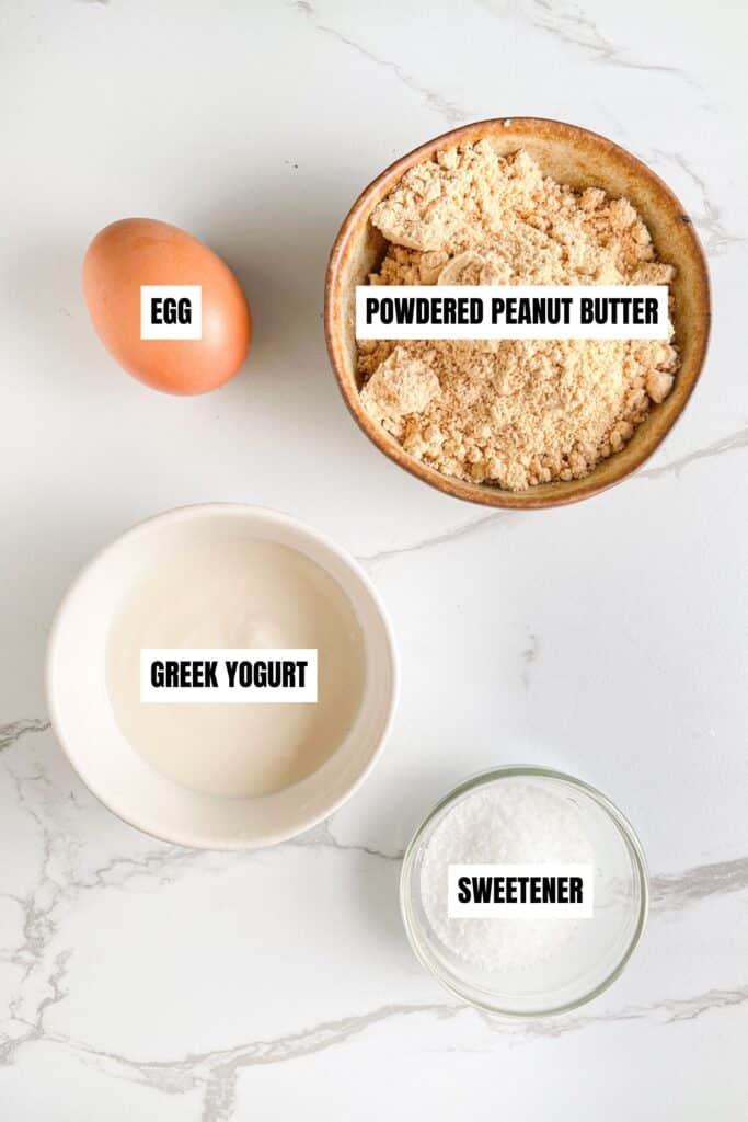 Pb2 cookies ingredients &ndash; Powdered peanut butter, egg, Greek yogurt, monk fruit sweetener