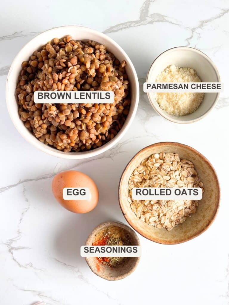 Vegetarian Lentil Meatballs Ingredients