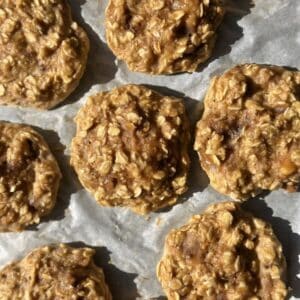 Banana protein cookies with 3 ingredients after baking