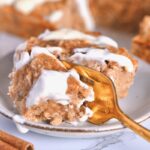 Healthy Cinnamon Roll Baked Oatmeal