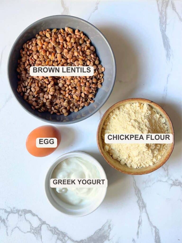 Ingredients for lentil bread