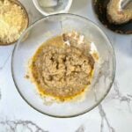 Blended lentils and eggs for making bread