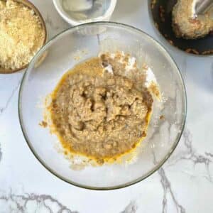 Blended lentils and eggs for making bread