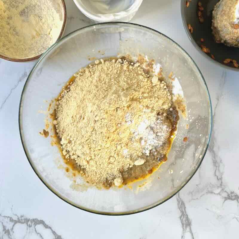 Adding chickpea flour to blended lentil batter