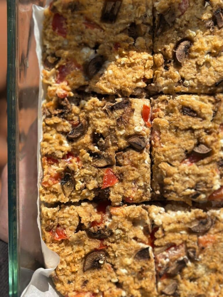 Savory Baked Oatmeal With Cottage Cheese