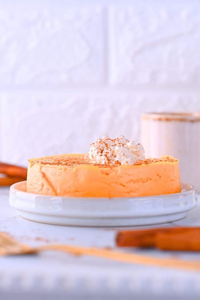 Healthy sweet potato cheesecake with cottage cheese
